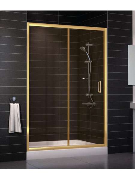 Душевая дверь в нишу Vegas Glass ZP 0135 09 05 профиль золото, стекло бронза