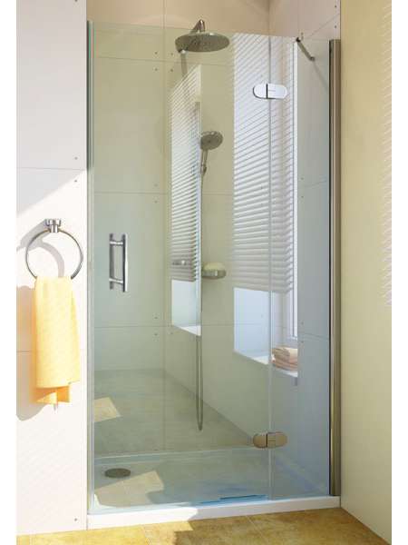 Душевая дверь в нишу GuteWetter Lux Door GK-102 правая 100 см стекло бесцветное, профиль хром