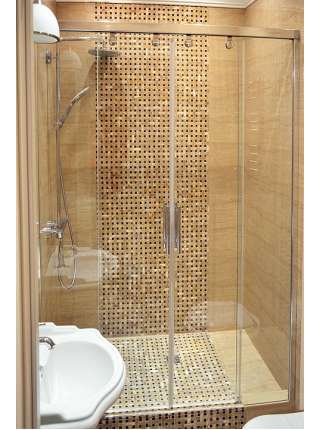 Душевая дверь в нишу GuteWetter Slide Door GK-864 140 см стекло бесцветное, профиль хром