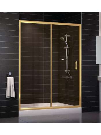 Душевая дверь в нишу Vegas Glass ZP 0150 09 05 профиль золото, стекло бронза