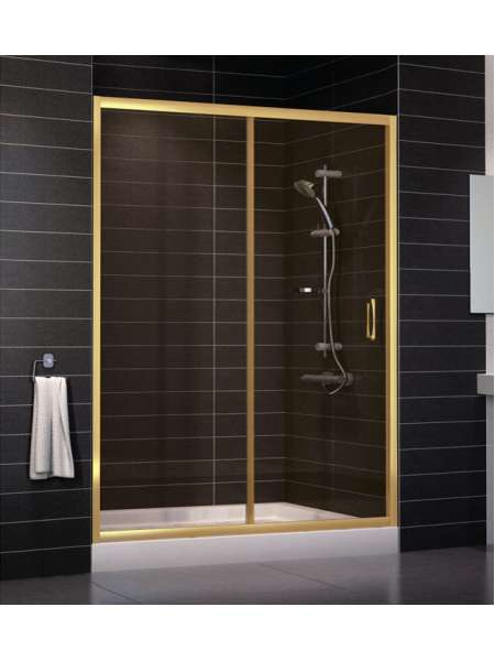 Душевая дверь в нишу Vegas Glass ZP 0150 09 05 профиль золото, стекло бронза
