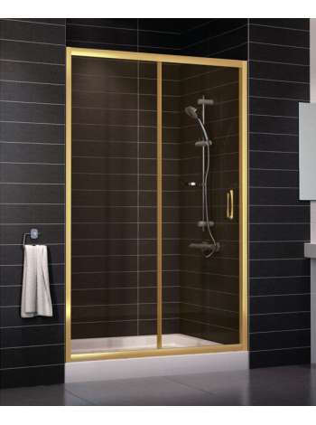 Душевая дверь в нишу Vegas Glass ZP 0125 09 05 профиль золото, стекло бронза