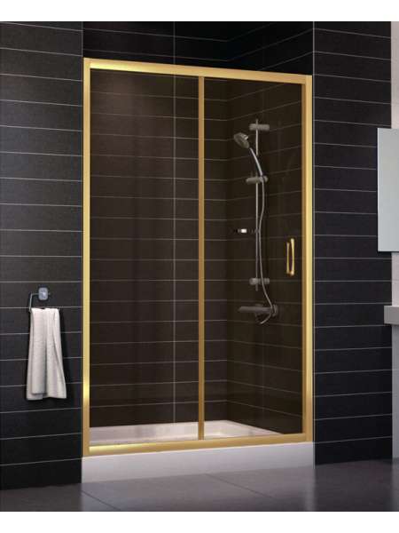 Душевая дверь в нишу Vegas Glass ZP 0125 09 05 профиль золото, стекло бронза
