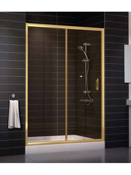 Душевая дверь в нишу Vegas Glass ZP 0140 09 05 профиль золото, стекло бронза