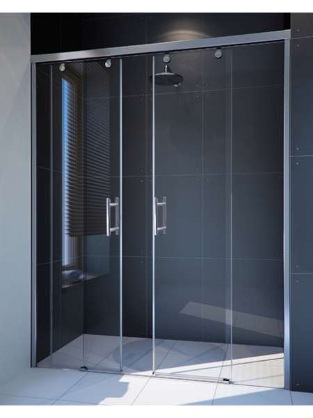 Душевая дверь в нишу GuteWetter Slide Door GK-864 140 см стекло бесцветное, профиль хром
