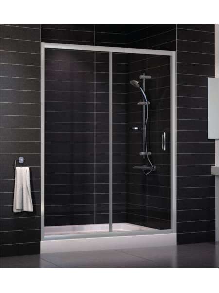 Душевая дверь в нишу Vegas Glass ZP 0150 07 01 профиль матовый хром, стекло прозрачное