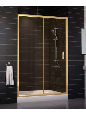 Душевая дверь в нишу Vegas Glass ZP 0130 09 05 профиль золото, стекло бронза