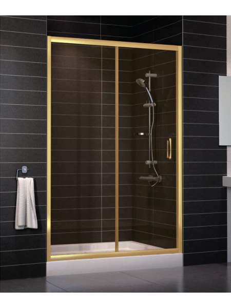 Душевая дверь в нишу Vegas Glass ZP 0130 09 05 профиль золото, стекло бронза