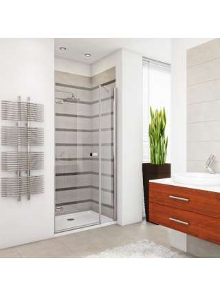 Душевая дверь в нишу GuteWetter Trend Door GK-862BP левая 100 см стекло бесцветное Two, профиль хром