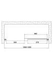 Душевая дверь в нишу Vegas Glass ZP 0130 07 01 профиль матовый хром, стекло прозрачное