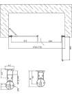Душевая дверь в нишу Vegas Glass EP-F-2 0175 05 05 R профиль бронза, стекло бронза