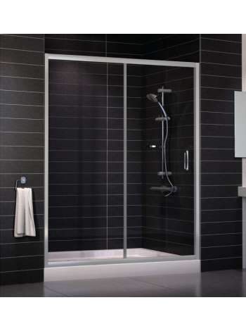 Душевая дверь в нишу Vegas Glass ZP 0160 07 01 профиль матовый хром, стекло прозрачное
