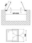 Душевая дверь в нишу Vegas Glass E2P 0090 01 01 профиль белый, стекло прозрачное