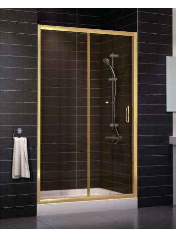 Душевая дверь в нишу Vegas Glass ZP 0120 09 05 профиль золото, стекло бронза