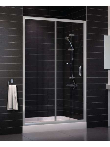 Душевая дверь в нишу Vegas Glass ZP 0125 07 01 профиль матовый хром, стекло прозрачное