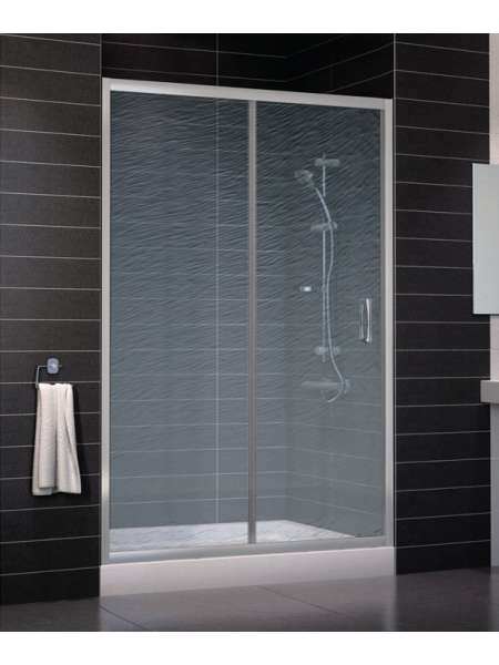 Душевая дверь в нишу Vegas Glass ZP 0130 07 02 профиль матовый хром, стекло шиншилла