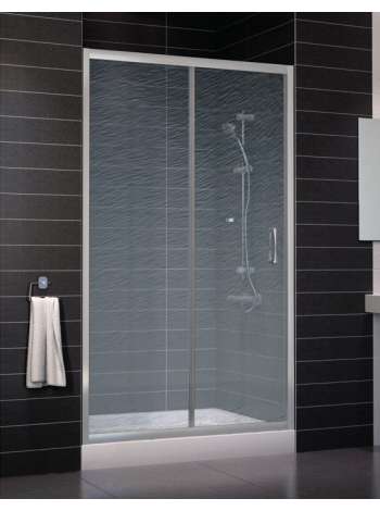 Душевая дверь в нишу Vegas Glass ZP 0115 07 02 профиль матовый хром, стекло шиншилла