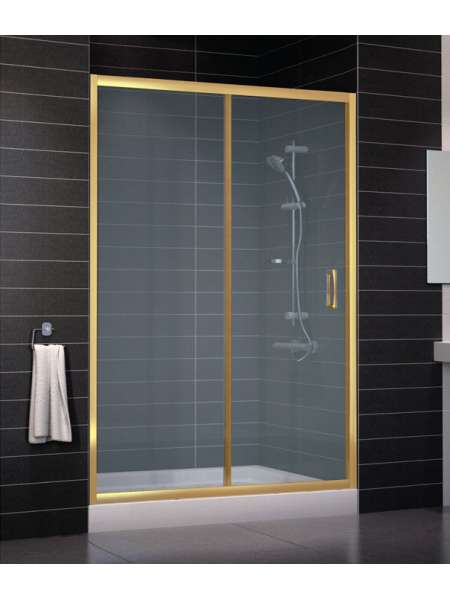Душевая дверь в нишу Vegas Glass ZP 0135 09 10 профиль золото, стекло сатин