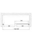 Душевая дверь в нишу Vegas Glass ZP 0120 07 02 профиль матовый хром, стекло шиншилла