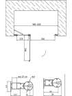 Душевая дверь в нишу Vegas Glass EP-F-1 0100 08 10 R профиль глянцевый хром, стекло сатин