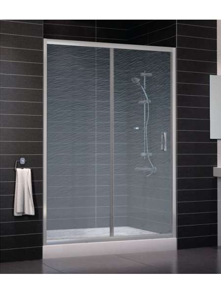 Душевая дверь в нишу Vegas Glass ZP 0140 07 02 профиль матовый хром, стекло шиншилла