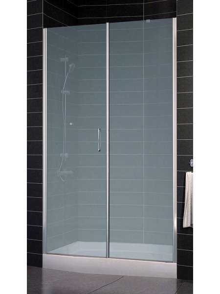 Душевая дверь в нишу Vegas Glass EP-F-2 0130 08 10 L профиль глянцевый хром, стекло сатин