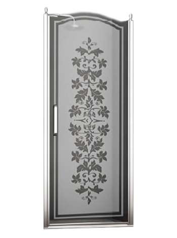Душевая дверь в нишу Sturm Schick 80 см L decor chrome