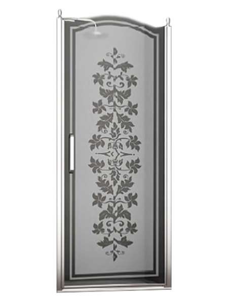 Душевая дверь в нишу Sturm Schick 80 см L decor chrome
