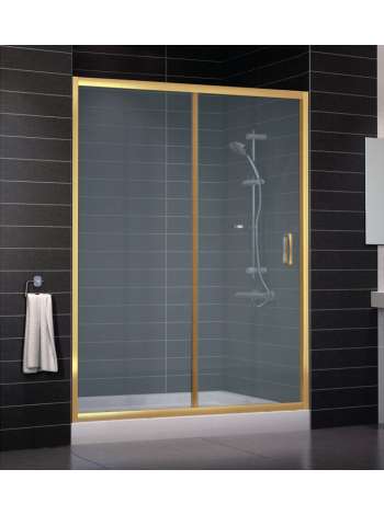 Душевая дверь в нишу Vegas Glass ZP 0150 09 10 профиль золото, стекло сатин