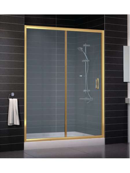 Душевая дверь в нишу Vegas Glass ZP 0150 09 10 профиль золото, стекло сатин
