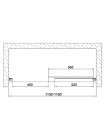 Душевая дверь в нишу Vegas Glass ZP 0115 07 02 профиль матовый хром, стекло шиншилла