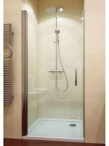 Душевая дверь в нишу GuteWetter Lux Door GK-601 левая 70 см стекло бесцветное, профиль хром