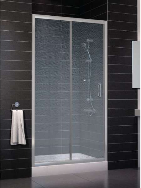 Душевая дверь в нишу Vegas Glass ZP 0105 07 02 профиль матовый хром, стекло шиншилла