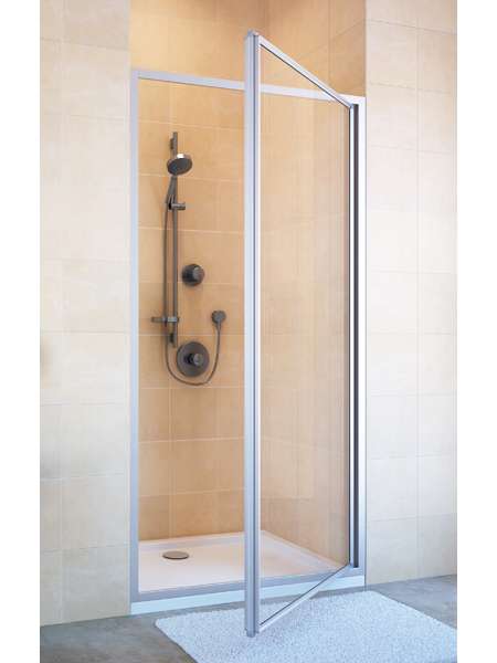 Душевая дверь в нишу GuteWetter Practic Door GK-401 правая 53-57 см стекло бесцветное, профиль матовый хром