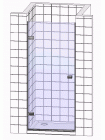 Душевая дверь в нишу GuteWetter Practic Door GK-401 правая 53-57 см стекло бесцветное, профиль матовый хром