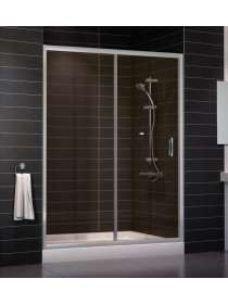 Душевая дверь в нишу Vegas Glass ZP 0150 07 05 профиль матовый хром, стекло бронза