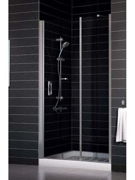 Душевая дверь в нишу Vegas Glass EP-F-1 0120 07 01 L профиль матовый хром, стекло прозрачное