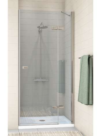 Душевая дверь в нишу GuteWetter Trend Door GK-862AP правая 110 см стекло бесцветное Two, профиль хром