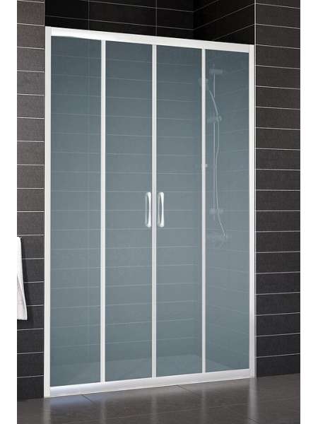 Душевая дверь в нишу Vegas Glass Z2P 150 01 10 профиль белый, стекло сатин
