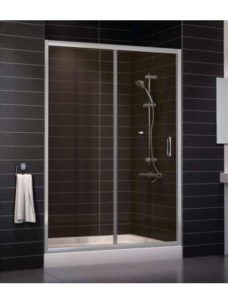 Душевая дверь в нишу Vegas Glass ZP 0140 07 05 профиль матовый хром, стекло бронза