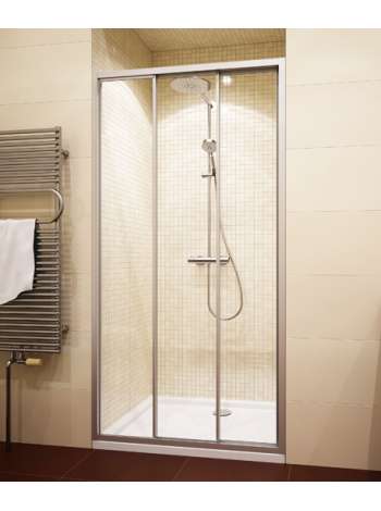 Душевая дверь в нишу GuteWetter Practic Door GK-403A левая 136-140 см стекло бесцветное, профиль матовый хром