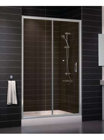 Душевая дверь в нишу Vegas Glass ZP 0125 07 05 профиль матовый хром, стекло бронза