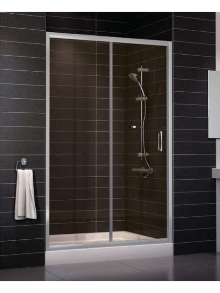 Душевая дверь в нишу Vegas Glass ZP 0125 07 05 профиль матовый хром, стекло бронза