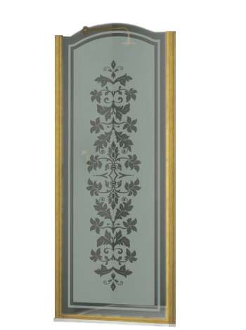 Душевая дверь в нишу Sturm Schick 80 см L decor gold
