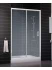 Душевая дверь в нишу Vegas Glass ZP 0125 01 02 профиль белый, стекло шиншилла