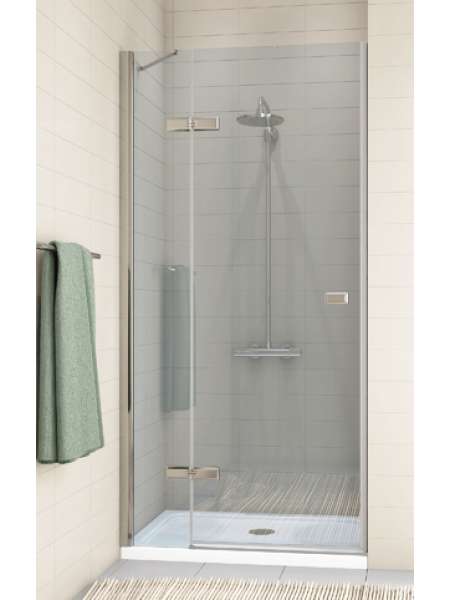 Душевая дверь в нишу GuteWetter Trend Door GK-862AP левая 143 см стекло бесцветное Two, профиль хром