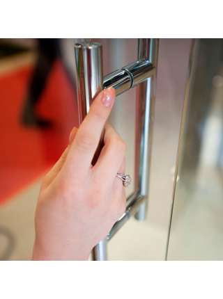 Душевая дверь в нишу GuteWetter Lux Door GK-103 левая 120 см стекло бесцветное, профиль хром