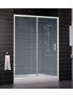 Душевая дверь в нишу Vegas Glass ZP 0150 01 02 профиль белый, стекло шиншилла