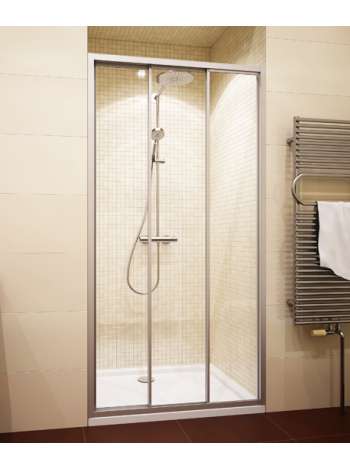 Душевая дверь в нишу GuteWetter Practic Door GK-403A правая 131-135 см стекло бесцветное, профиль матовый хром