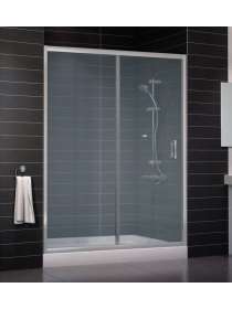 Душевая дверь в нишу Vegas Glass ZP 0150 07 10 профиль матовый хром, стекло сатин